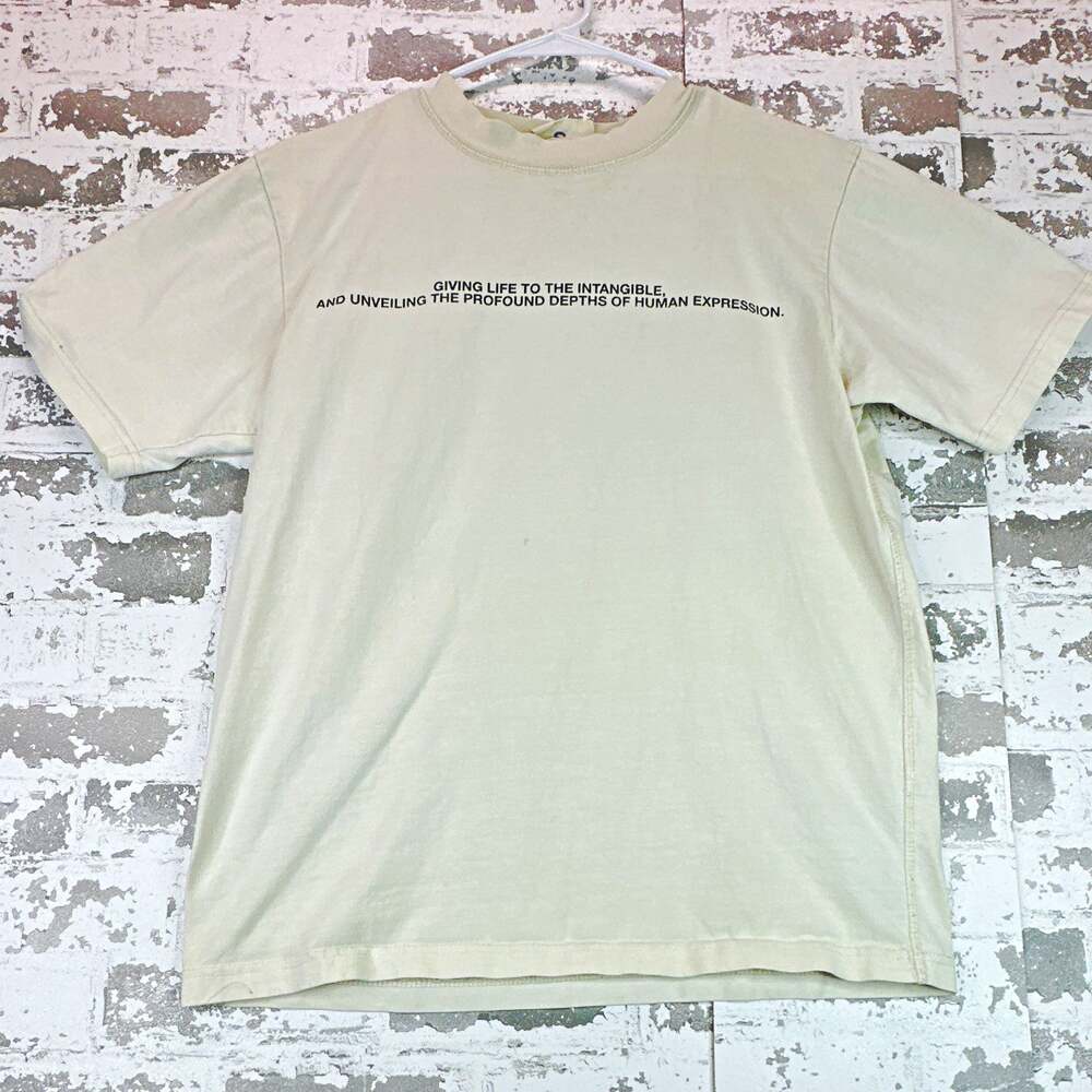 Pacsun Pacific Sunwear Los Angeles Graphic T Shirt Size S Cream Back Print Tee